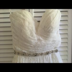 David’s Bridal dress size 12- lace, strapless